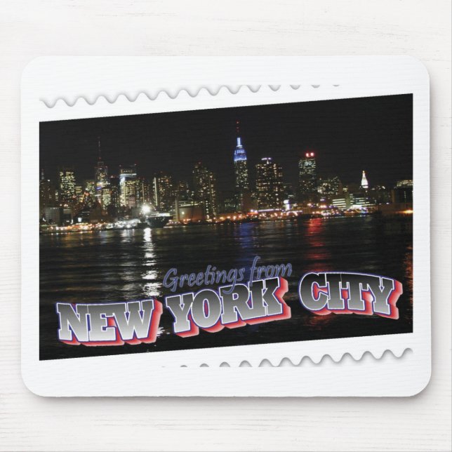 New York horisont på nattempire state Musmatta (Framsidan)
