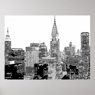 New York horisont Poster