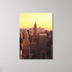 New York horisontstad med empire state Canvastryck