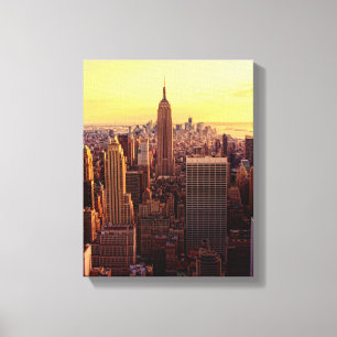 New York horisontstad med empire state Canvastryck