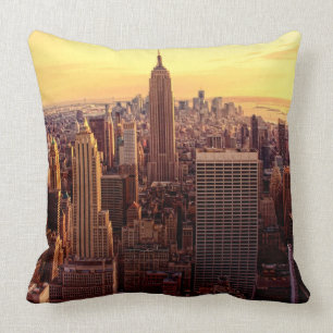 New York horisontstad med empire state Kudde