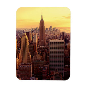 New York horisontstad med empire state Magnet