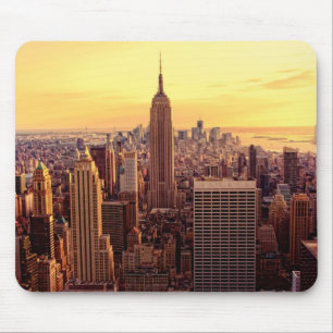 New York horisontstad med empire state Musmatta
