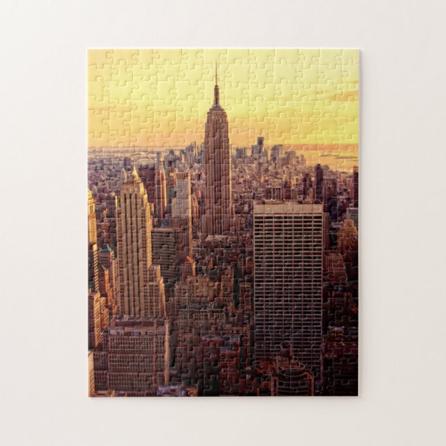 New York horisontstad med empire state Pussel (Vertikal)