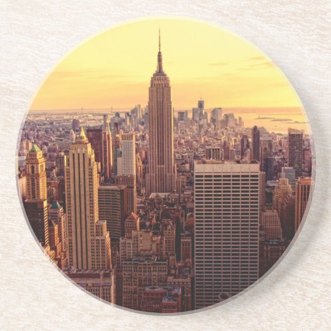 New York horisontstad med empire state Underlägg Sandsten (Framsidan)