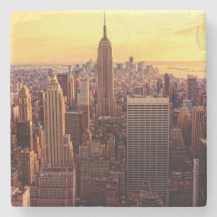 New York horisontstad med empire state Underlägg Sten