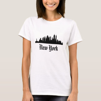 "NEW YORK" horisontt-skjorta Tee Shirt
