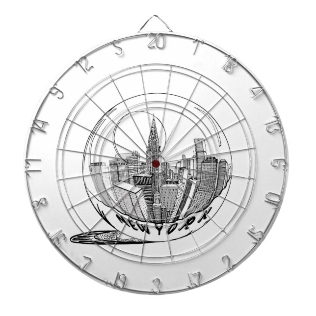 New York i ett glas boll Darttavla (Framsidan)