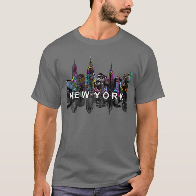 New York i graffiti T Shirt (Framsida)