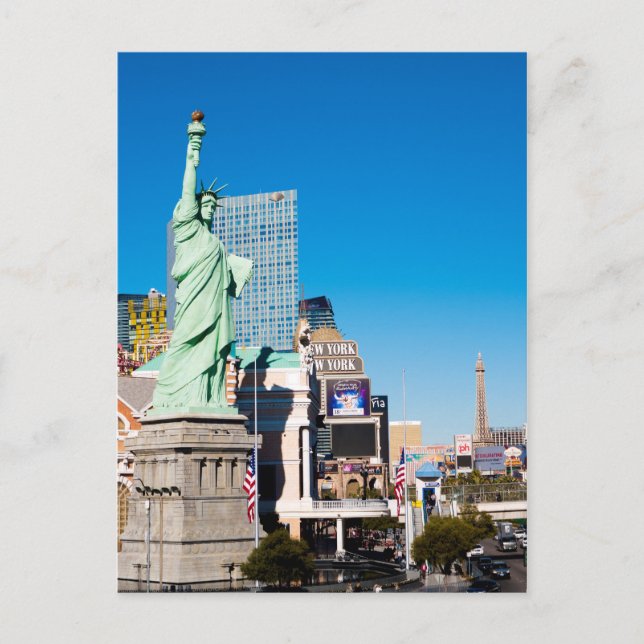 New York i Las Vegas på remsan Vykort (Framsida)