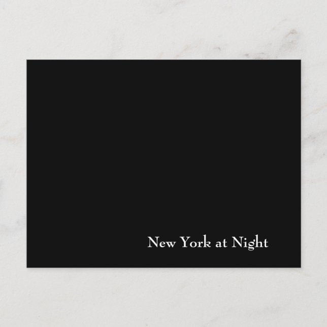 New York i natt Vykort (Framsida)