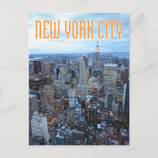 New York i skymningen Vykort (Framsida)