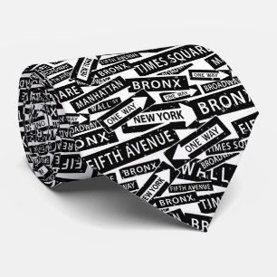 New York Iconic Streets Black and White Patterned Slips