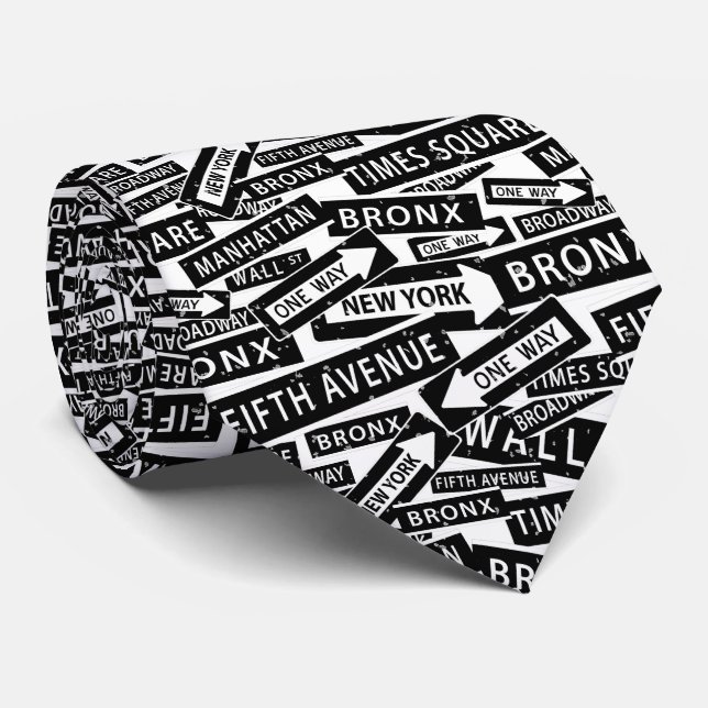 New York Iconic Streets Black and White Patterned Slips (Rullad)