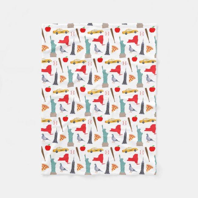 New York-ikoner Fleecefilt (Framsidan)