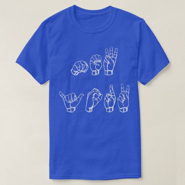New York In Sign Language T Shirt (Design framsida)