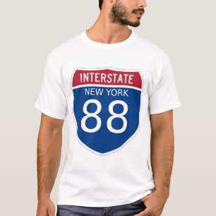 New York Interstate 88-tecken T Shirt