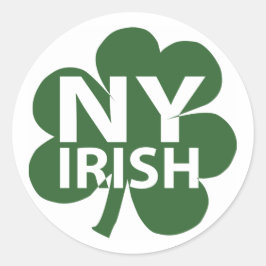 New York Irish Shamrock Runt Klistermärke