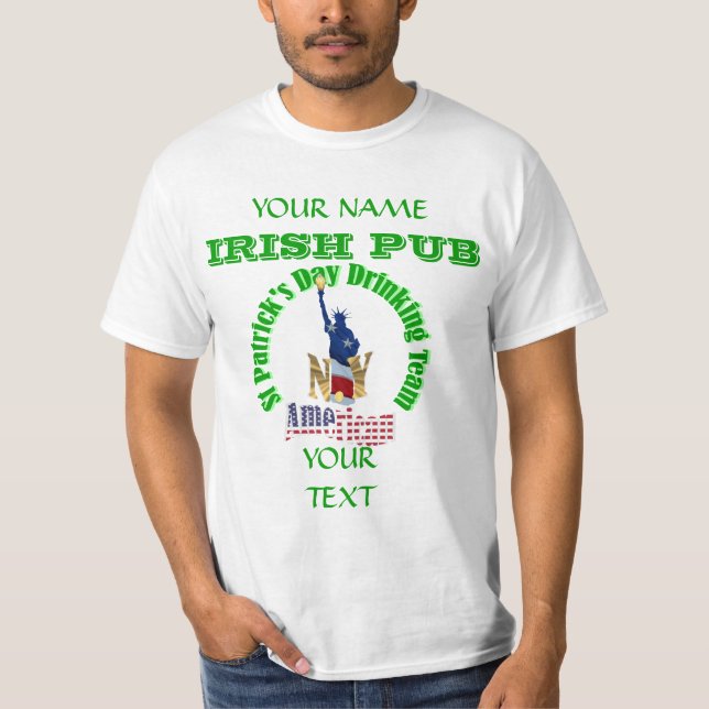 New York irländare St Patrick T-shirt (Framsida)