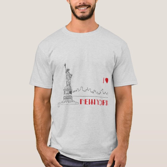 New-York, jag hjärtat, Statue of Liberty-Coolan T Shirt (Framsida)