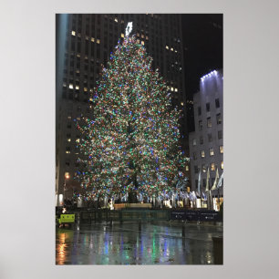New York jul NYC Rockefeller Center Träd Poster