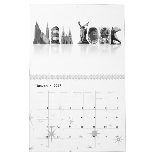 New York kalender (Jan 2027)
