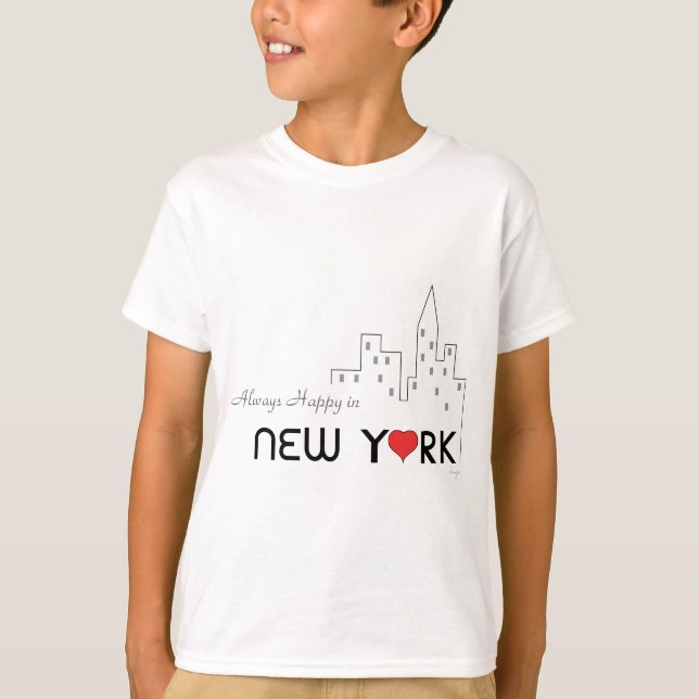 New York, Kärlek, hjärta, Coola Tee (Framsida)