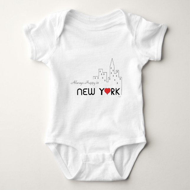 New York, Kärlek, hjärta, Cute Tee (Framsida)