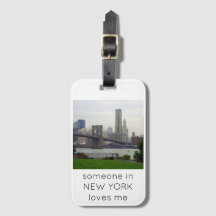 New York Kärlek Luggage Tag