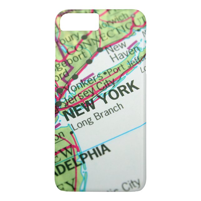 New York-karta Case-Mate iPhone Skal (Baksida)