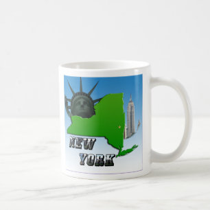 New York Karta, Frihetsgudinnan, monument Kaffemugg