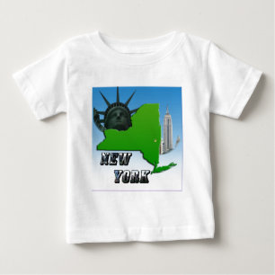 New York Karta, Frihetsgudinnan, monument T-shirt