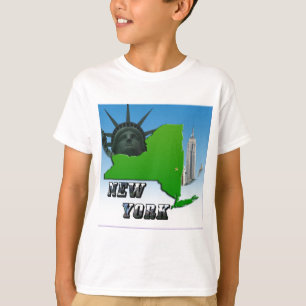 New York Karta, Frihetsgudinnan, monument T-shirt