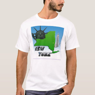 New York Karta, Frihetsgudinnan, monument T-shirt