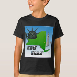New York Karta, Frihetsgudinnan, monument T-shirt