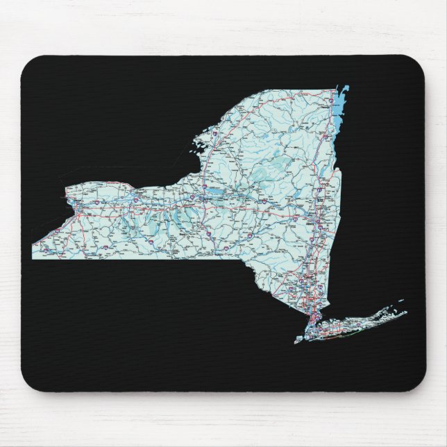 New York karta Mousepad Musmatta (Framsidan)