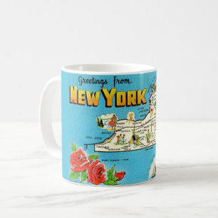 New York Karta Mugg