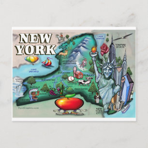 New York Karta Vykort