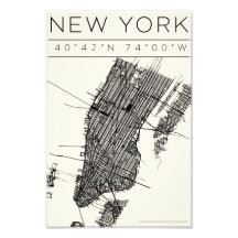 New York-kartaffisch – Minimal konst