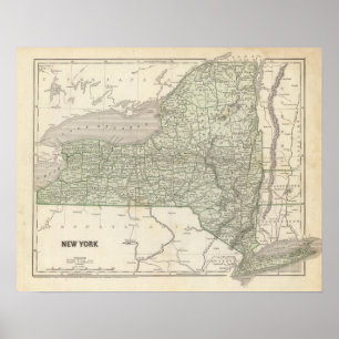 New York kartbokkarta Poster