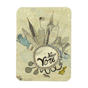 New York klotteraffisch Magnet