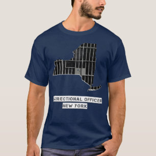 New York-korrektionsförrättare Thin Grått Line T Shirt