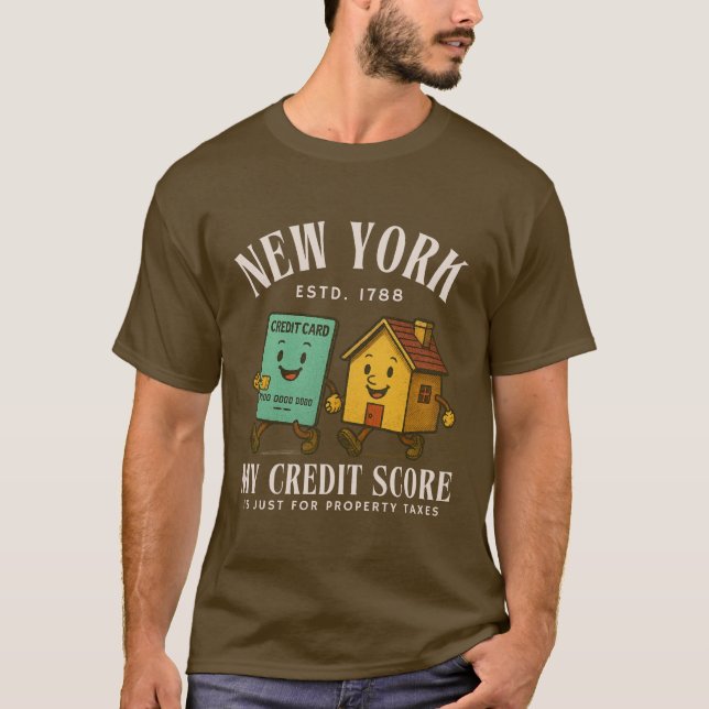 New York kreditvärdighet T Shirt (Framsida)