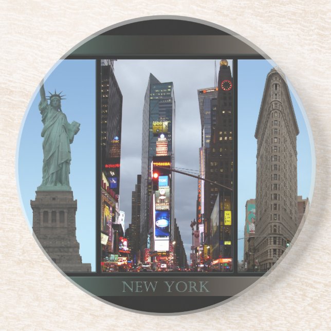 New York kustfartygNew York City souvenir Underlägg Sandsten (Framsidan)