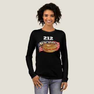 New York Kvinnor Långärmad Mörk T Shirt