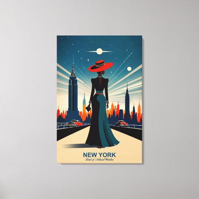 New York: Land of Natural Wonders Canvastryck (Framsida)