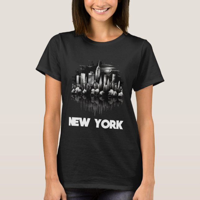 New York Landmark New York Souvenir New York City  T Shirt (Framsida)