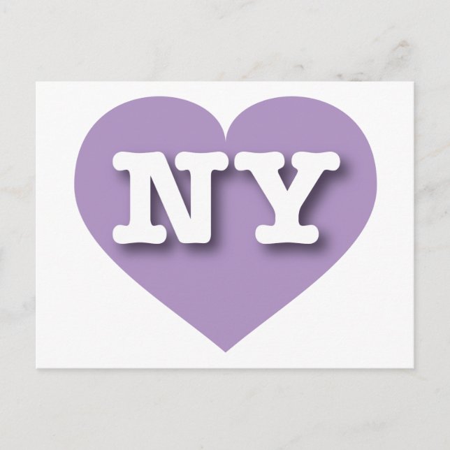 New York Lavender Heart - I kärlek NY Vykort (Framsida)