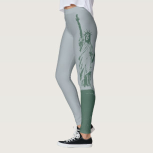 New York Leggings Frihetsgudinnan Stretchy Byxor