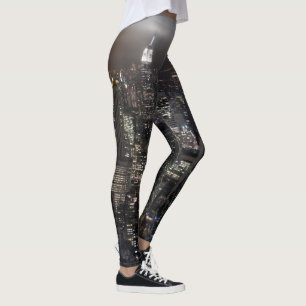 New York Leggings NYC Skyline Stretchy Byxor